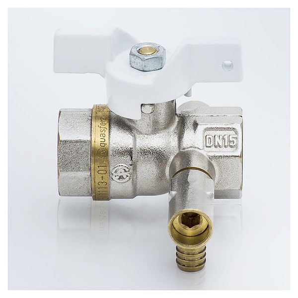 Клапан латунный трехходовой седловой G1/2″-3/4″-1/2″ Ру-10 НР-ВР (НАР-ВН) хром бабочка Aquasfera 1046