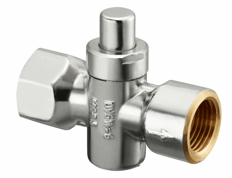 Клапан кнопочный латунный Ду-15 (1/2″) Ру-10 ВР (ВН) G1/2″ без фланца и ручки Росма