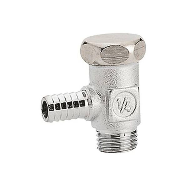 Кран латунный сливной Ду-8 (1/4″) Ру-10 НР-Штуцер хром под ключ Giacomini R65D