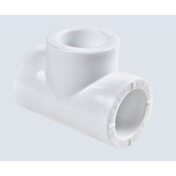 Тройник PP-R комбинированный серый ВР (ВН) Дн 20-1/2″ с креплением Wavin Ekoplastik